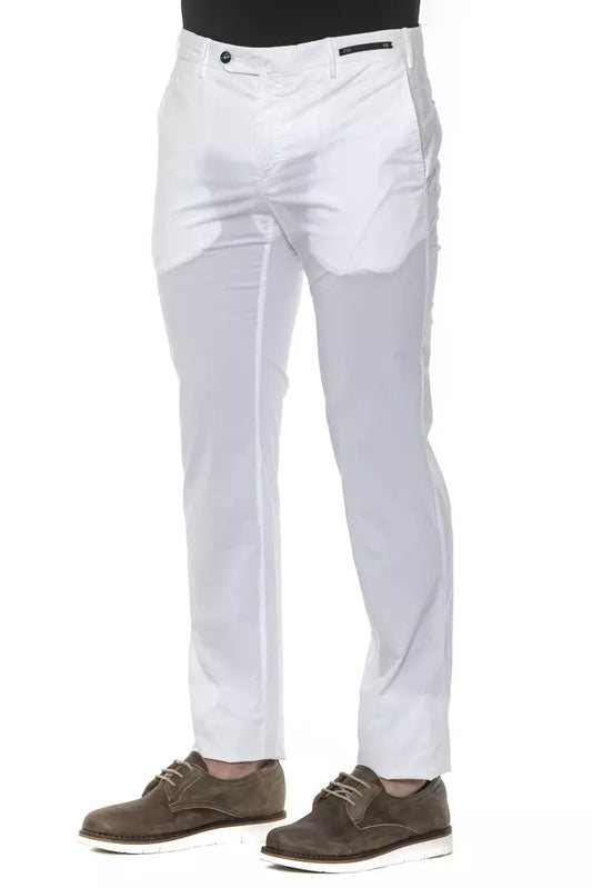 PT Torino Chic white super slim men's trousers