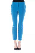 Load image into Gallery viewer, BYBLOS Chic light blue skinny trousers with zip fastening
