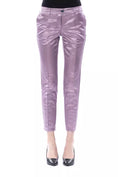 Load image into Gallery viewer, BYBLOS Elegant purple trousers made of a cotton-silk blend
