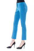 Load image into Gallery viewer, BYBLOS Chic light blue skinny trousers with zip fastening
