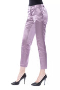 Load image into Gallery viewer, BYBLOS Elegant purple trousers made of a cotton-silk blend
