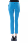 Load image into Gallery viewer, BYBLOS Chic light blue skinny trousers with zip fastening
