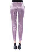 Load image into Gallery viewer, BYBLOS Elegant purple trousers made of a cotton-silk blend
