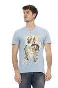 Bild in Galerie-Betrachter laden, Trussardi Action Hellblaues Baumwolle Herren T-Shirt
