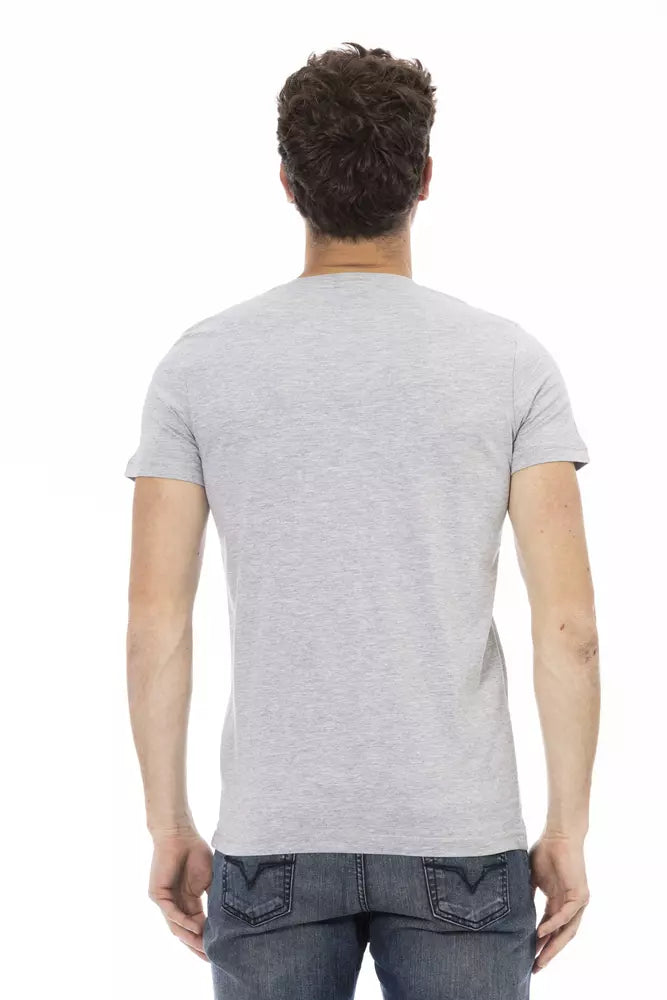 Trussardi Action Graues Baumwolle Männer T-Shirt