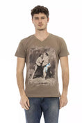 Load image into Gallery viewer, Trussardi Action Vibrant luxury V-neck t-shirt with chic print
