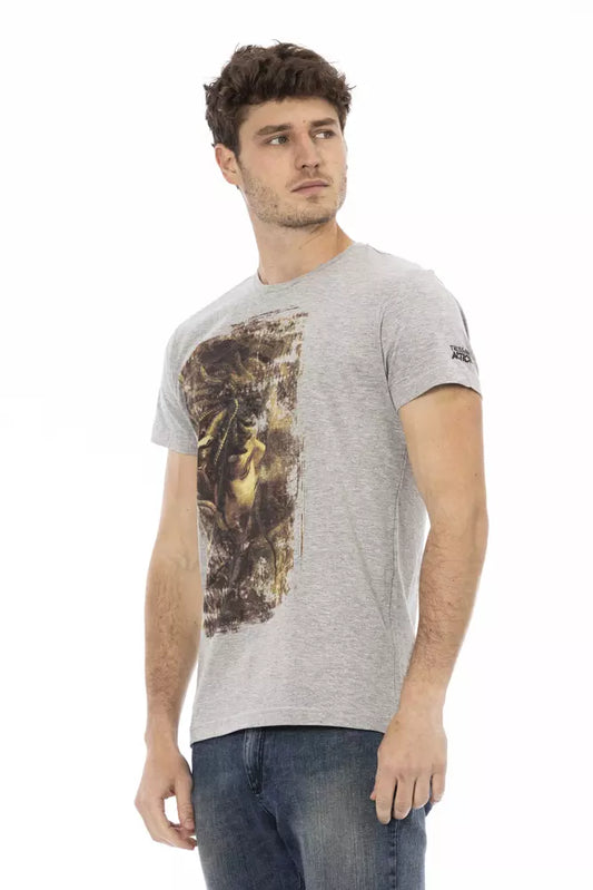 Trussardi Action Graues Baumwolle Männer T-Shirt