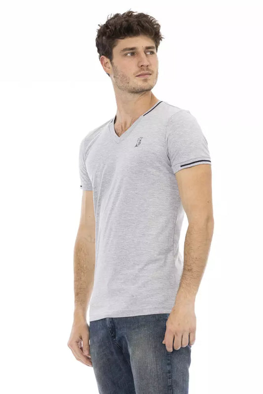 Trussardi Action Graues Baumwolle Männer T-Shirt