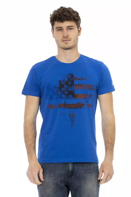 Trussardi Action Blau Baumwolle Männer T-Shirt