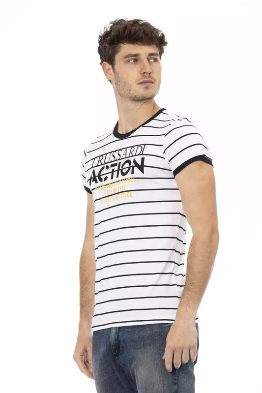 Trussardi Action Weißes Baumwolle Männer T-Shirt