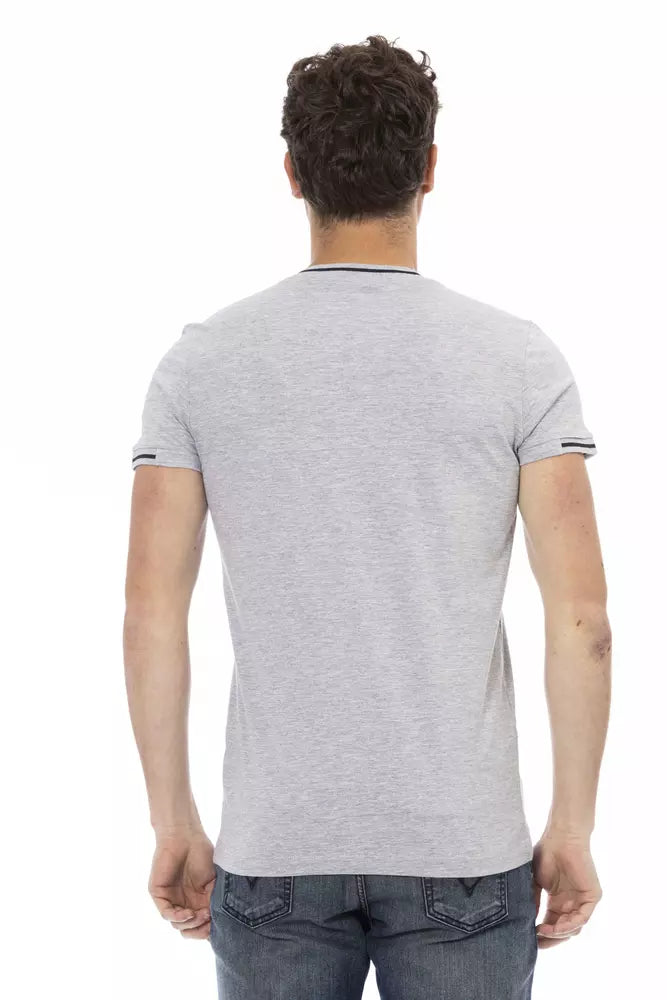 Trussardi Action Graues Baumwolle Männer T-Shirt