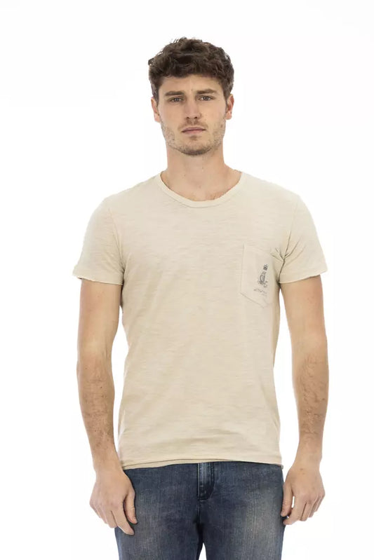 Trussardi Action "Beige Baumwolle Männer T-Shirt"