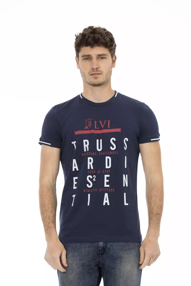 Trussardi Action Blau Baumwolle Männer T-Shirt