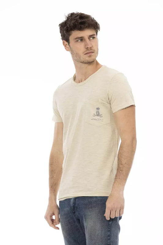 Trussardi Action "Beige Baumwolle Männer T-Shirt"