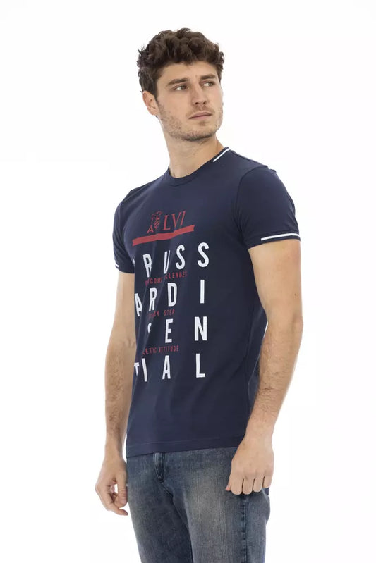 Trussardi Action Blau Baumwolle Männer T-Shirt