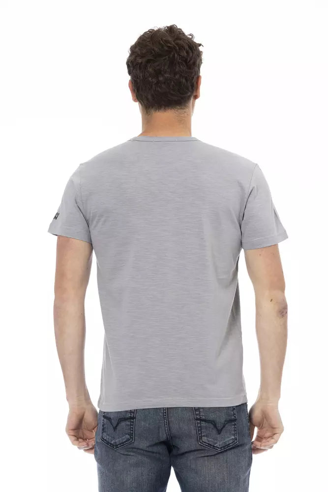 Trussardi Action Graues Baumwolle Männer T-Shirt