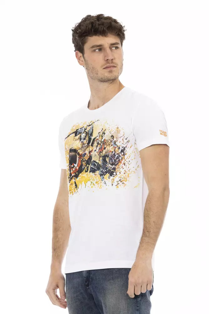 Trussardi Action Weißes Baumwolle Männer T-Shirt