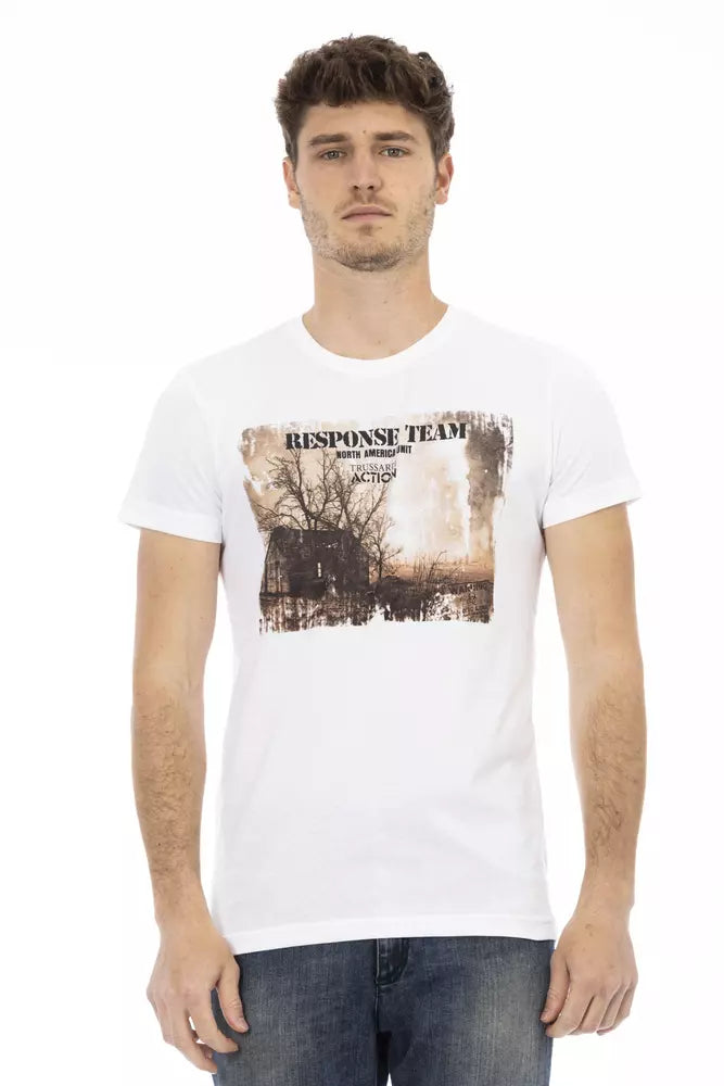 Trussardi Action Weißes Baumwolle Männer T-Shirt