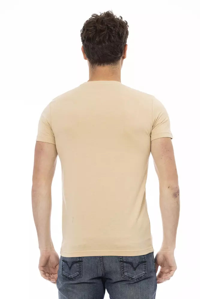 Trussardi Action Beige Baumwolle Männer T-Shirt