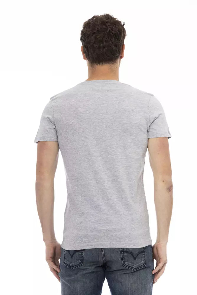 Trussardi Action Graues Baumwolle Männer T-Shirt