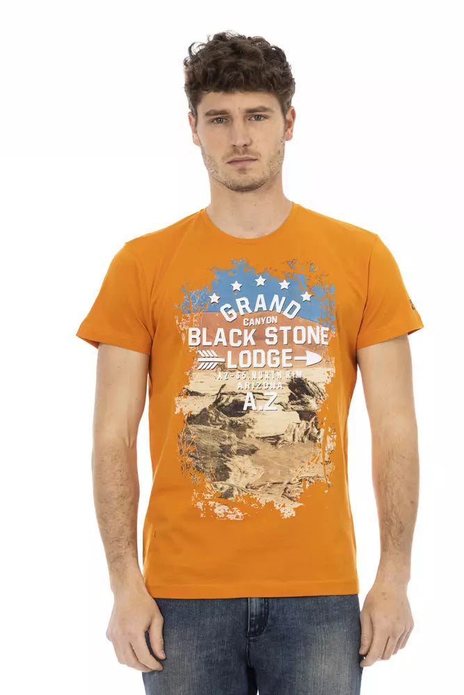 Trussardi Action Orange Baumwolle Männer T-Shirt