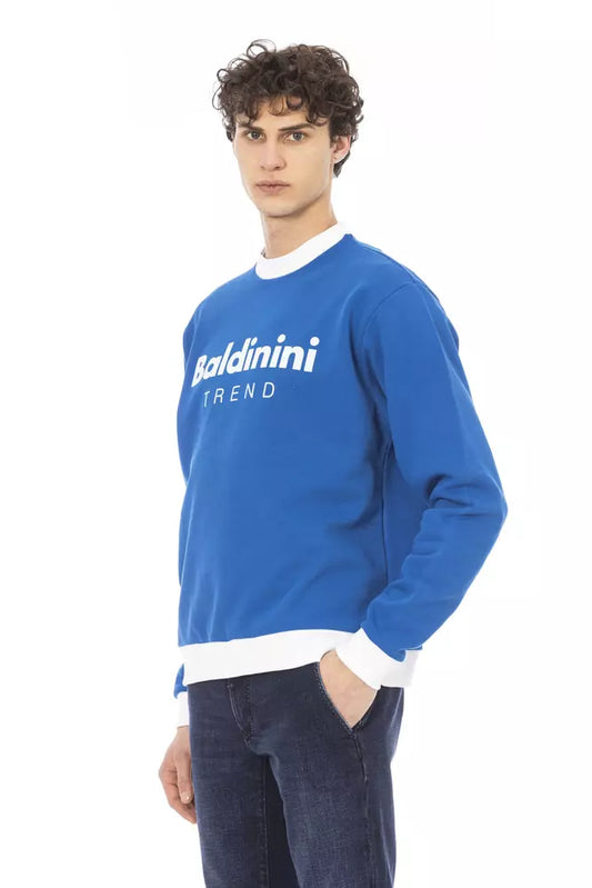 Baldinini Trend Blauer Baumwollpullover für Männer