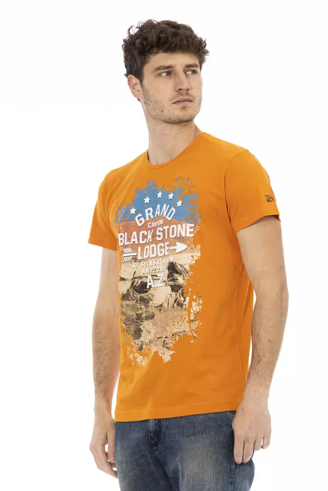 Trussardi Action Orange Baumwolle Männer T-Shirt