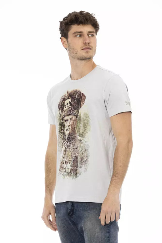 Trussardi Action Graues Baumwolle Männer T-Shirt