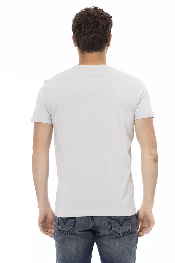 Trussardi Action Graues Baumwolle Männer T-Shirt