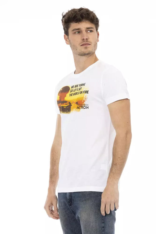 Trussardi Action Weißes Baumwolle Männer T-Shirt