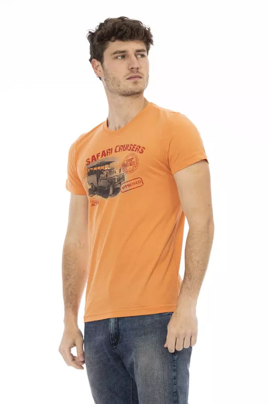 Trussardi Action Orange Baumwolle Männer T-Shirt