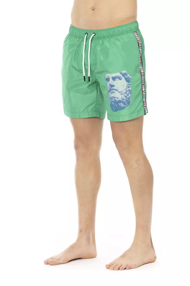 Bikkembergs Degradé print swim shorts with pockets