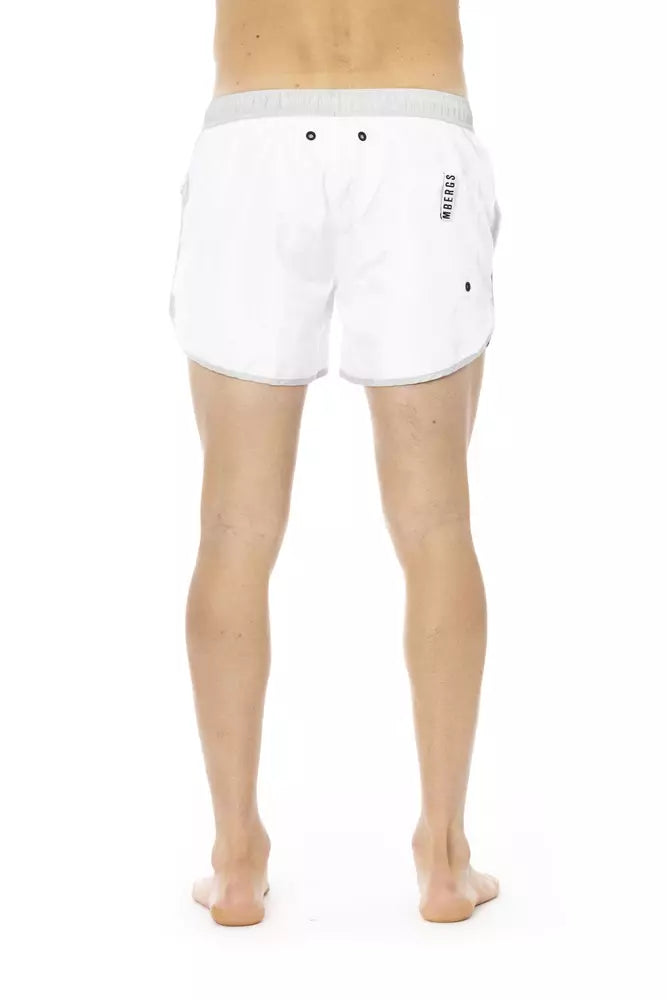 Bikkembergs Weiße Polyester Herren Badeshorts