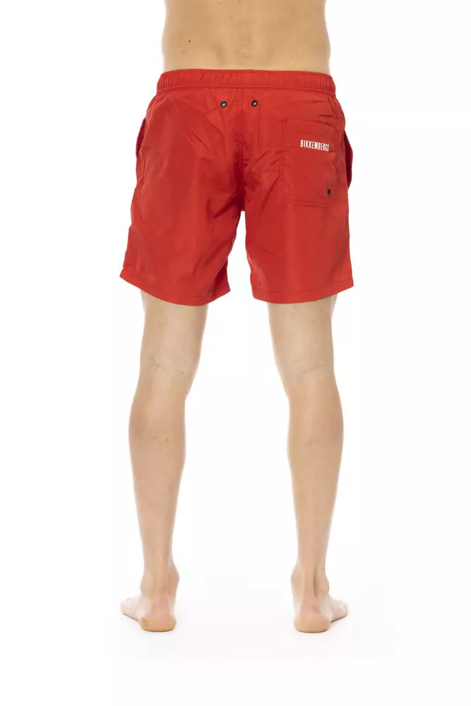 Bikkembergs Rotes Polyester Männer schwimmen kurz