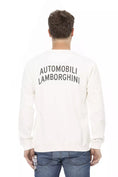 Load image into Gallery viewer, Automobili Lamborghini Smooth white crew neck sweater with shield logo
