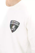 Load image into Gallery viewer, Automobili Lamborghini Smooth white crew neck sweater with shield logo
