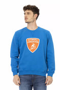 Load image into Gallery viewer, Automobili Lamborghini Cerulean crewneck with maxi logo print
