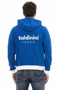 Load image into Gallery viewer, Baldinini Trend Elegant blue wool hoodie with zip
