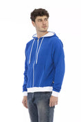 Load image into Gallery viewer, Baldinini Trend Elegant blue wool hoodie with logo on the back
