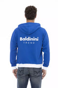 Load image into Gallery viewer, Baldinini Trend Elegant blue wool hoodie with logo on the back
