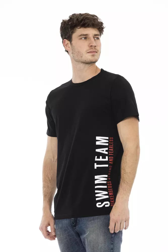 Bikkembergs Schwarzes Baumwoll-T-Shirt für Männer