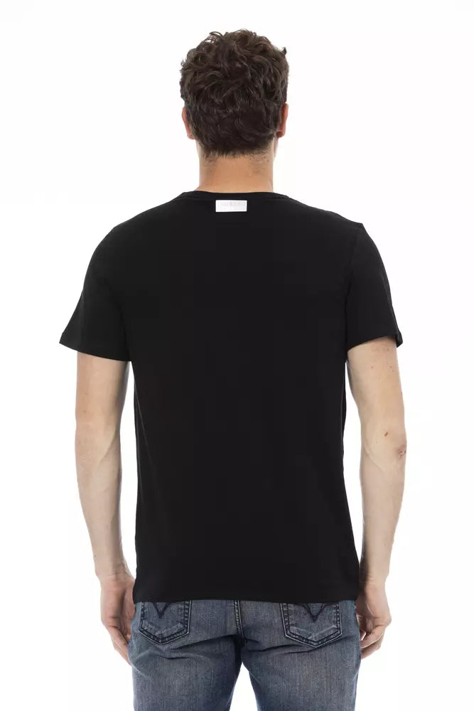 Bikkembergs Schwarzes Baumwoll-T-Shirt für Männer