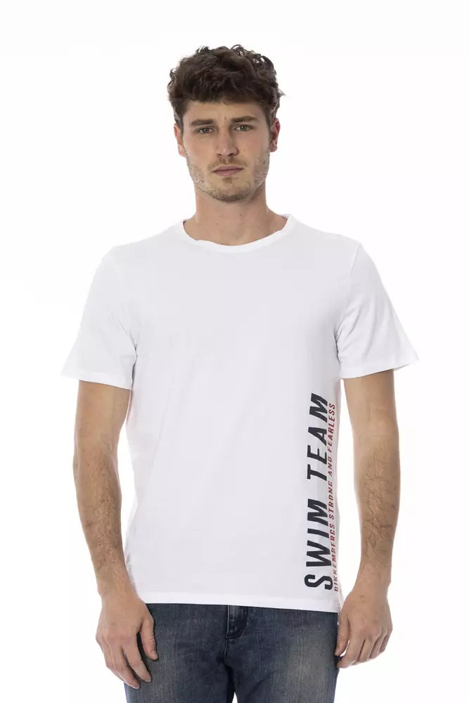 Bikkembergs Smooth white t-shirt in printed cotton