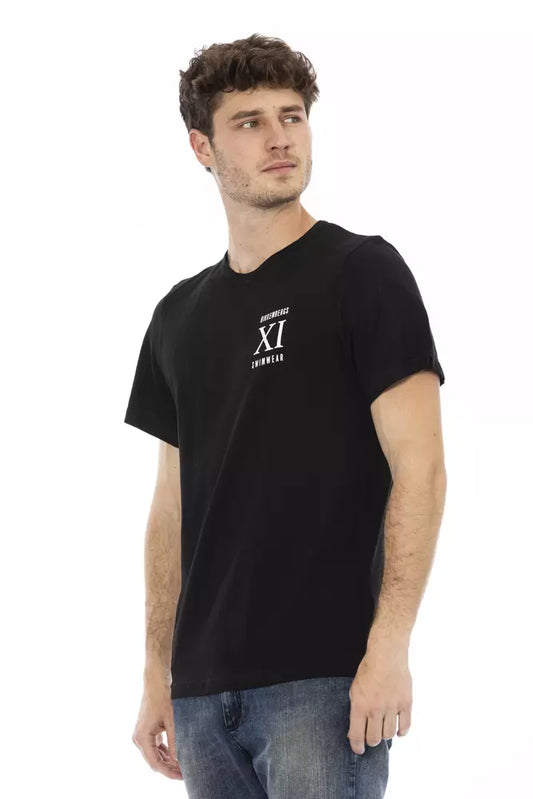 Bikkembergs Elegant cotton T-shirt with front print