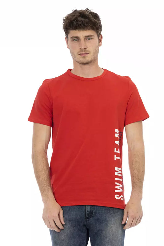 Bikkembergs Rotes Baumwoll-T-Shirt für Männer