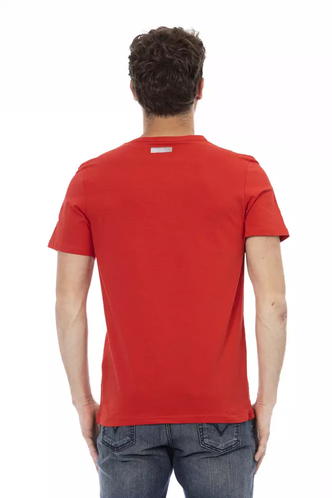 Bikkembergs Rotes Baumwoll-T-Shirt für Männer