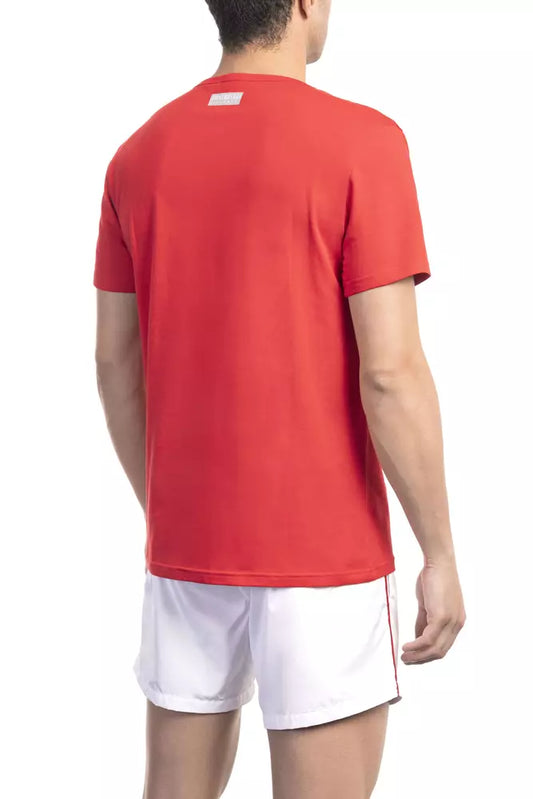 Bikkembergs Rotes Baumwolle Männer T-Shirt