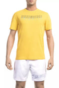 Load image into Gallery viewer, Bikkembergs Sunny yellow cotton t-shirt with logo detail on the back
