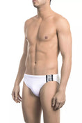 Load image into Gallery viewer, Bikkembergs Chic white swimming trunks with side print detail
