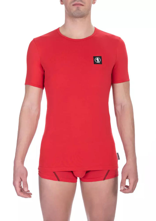 Bikkembergs Rotes Baumwolle Männer T-Shirt